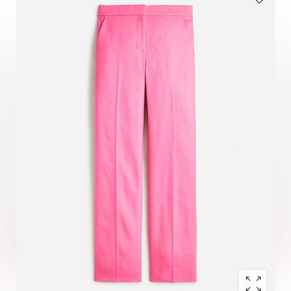 Brand New Hot Pink Linen Blend J Crew Trousers